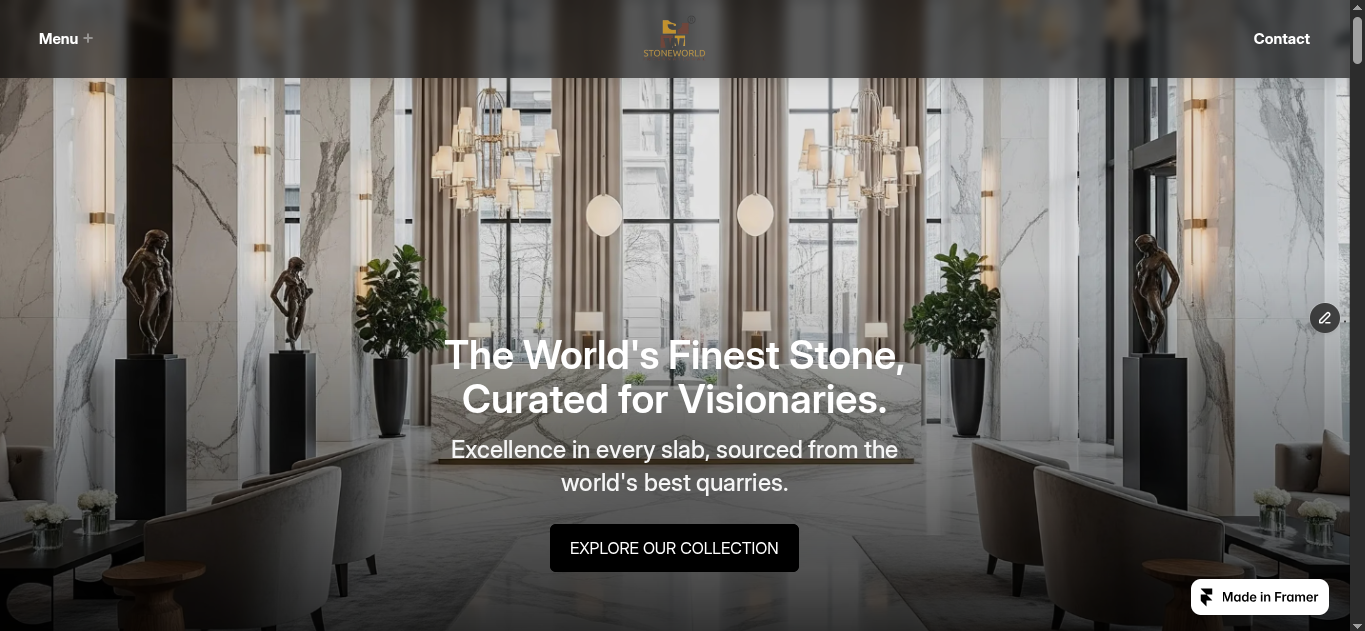 Stoneworld International website — custom web development by GRV Codes